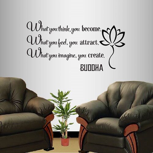 Buddha+Quote+What+You+Think+You+Become+Wall+Decal